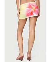 Edikted Women's Tiger Flower Mini Skort