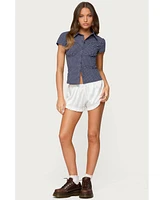 Edikted Women's Polka Dot Tailored Button Up Shirt