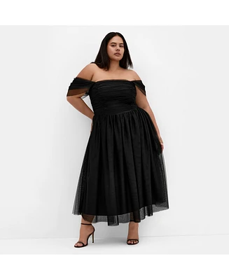 City Chic Plus Lulu Midi Dress