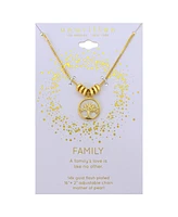 Unwritten Mother of Pearl Family Tree Pendant Necklace