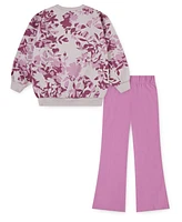 Nike Little Girls 2-Piece Floral Camo Sweatshirt and Leggings Set