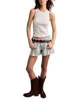 Lucky Brand Women's Crochet-Trim Crewneck Tank Top