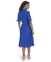 Calvin Klein Women's Short-Sleeve Midi Shirtdress
