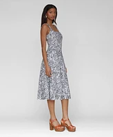 Avec Les Filles Women's Fiesta Square-Neck Midi Dress
