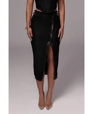 Jluxlabel Women's Textured Mystique Midi Skirt
