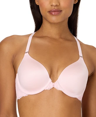 Maidenform One Fab Fit Lace T-Back Shaping Underwire Front Close Bra 7112