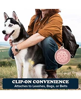 Slow-Feeder, Non-Skid, Bpa-Free Silicone Travel Dog Bowl