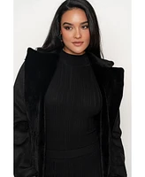 Jluxlabel Women's Ribbed Mock Neck Top
