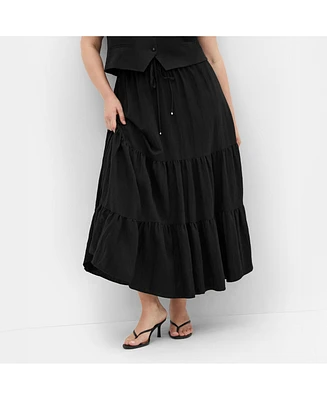 City Chic Plus Size Breezy Tier Skirt