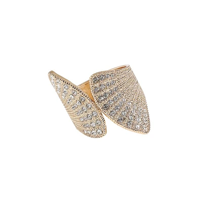 Sohi Crystal Fan Cuff Bracelet