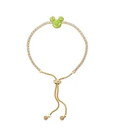 Disney Mickey Mouse Cubic Zirconia Ball Tennis Bolo Bracelet