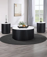 Bramwell 36" Wood Marble Top Cocktail Table