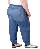 Seven7 Plus Denim Illusion Pull On Jogger Jeans