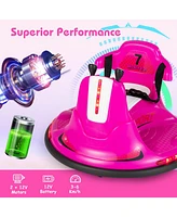 12V Kids Ride On Bumper Car with Remote Control Lights and Music