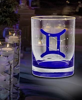 Culver Gemini Zodiac Double Old-Fashioned Glass, Set of 2
