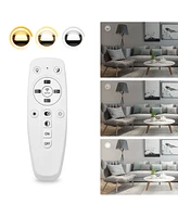 24W 18" Dimmable Led Ceiling Light Fixture Flush Mount Lamp with Remote Bedroom