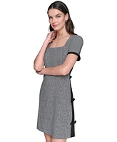Karl Lagerfeld Paris Women's Millenium Knit Tweed A-Line Dress