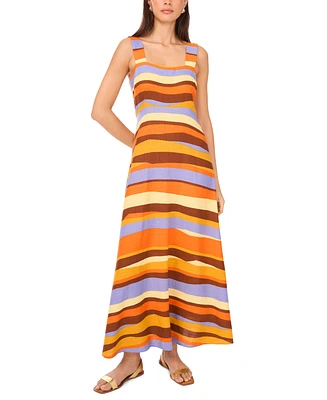 Vince Camuto Women's Striped Square-Neck Maxi Dress