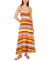 Vince Camuto Women's Striped Square-Neck Maxi Dress