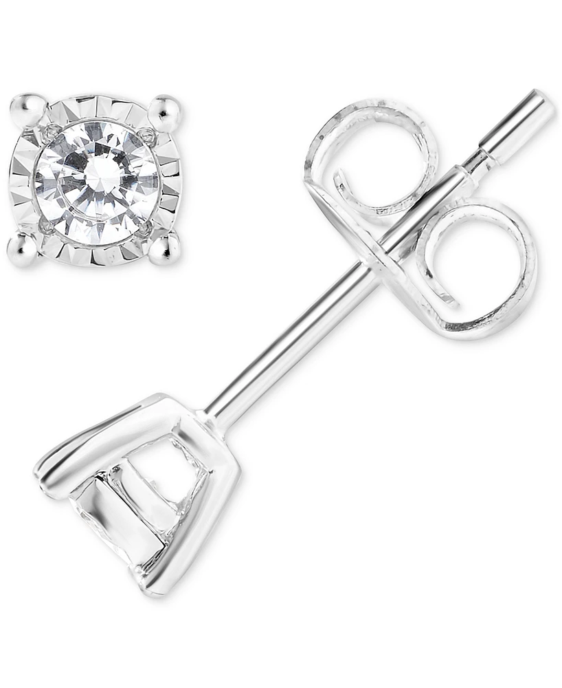 TruMiracle Diamond Stud Earrings (1/4 ct. t.w.) in 14k White Gold