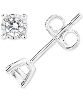 TruMiracle Diamond Stud Earrings (1/4 ct. t.w.) in 14k White Gold
