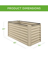 Best Choice Products 4x2x2ft Outdoor Metal Raised Garden Bed, Planter Box for Vegetables, Flowers