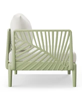 WestinTrends Modern Outdoor Polypropylene Resin Deep Seating Patio Loveseat