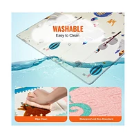 Slickblue Double-Sided Baby Play Mat Soft Crawling Floor Mat for Kids Activity and Tummy Time