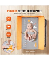 Portable Folding Baby Changing Table with Lockable Wheels Adjustable Heights Storage