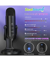 ZealSound Usb Condenser Microphone k66 and d65p Furry Cover Bundle