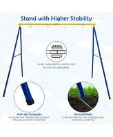 Gymax 660 Lbs Heavy-Duty Metal Swing Frame Extra Large Swing Stand for Kids and Adults