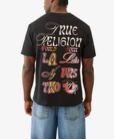 True Religion Men's Short Sleeve Ombre Graphic T-Shirt