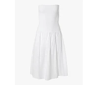 WeWoreWhat Women's Ribbed Cotton Midi Dress