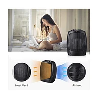 Zafro Portable Space Heater, 750W/1500W Ceramic Fan, Adjustable Thermostat, Energy-Efficient, Safe, Quiet, Quick Heating for Home & Office