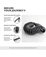 Small Combo Bike Lock Cable, Retractable Combination Cable Lock with Code, for Travel Safe Luggage, Suitcase, Scooter Ebike Bicycle Motorcycle Helmet