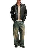 Cotton On Men's Washed Box Fit Short Sleeve Shirt