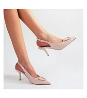 Ceira Patent Slingback Pump with Metallic Accent