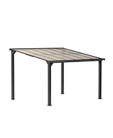 Mondawe 10 x 12 Ft Lean to Gazebo, Outdoor Pergola on Clearance for Patios