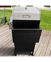 Mondawe 2 Burner 24,600 Btu Gas Grill with Pizza Oven and wheels