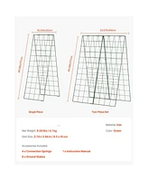 Slickblue Foldable A-Frame Metal Garden Trellis for Climbing Plants Cucumbers and Vegetables