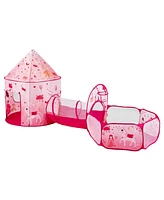 Slickblue Indoor Outdoor 3 in 1 Kids Play Tent with Tunnel and Carrying Bag for Boys Girls