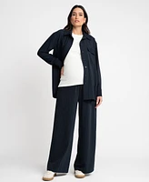 Seraphine Women's Maternity Pinstripe Soft Shirt