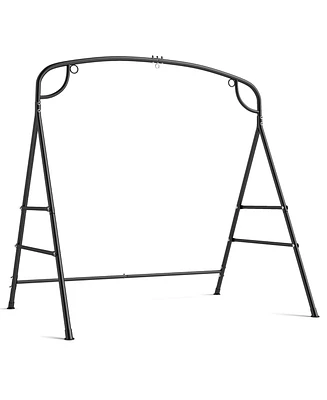 Gymax Swing Stand for Porch Heavy-Duty Metal Swing Frame w/ 2 Hanging Rings