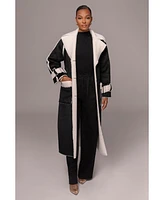 Jluxlabel Women's Suede And Sherpa Reversible Coat