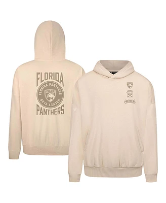 LevelWear Men's Cream Florida Panthers Contact Stamp Pullover Hoodie