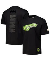 Freeze Max Men's Black Batman Comics Batmobile Loose Fit T-Shirt
