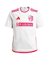 Adidas Big Boys and Girls Eduard Lowen White St. Louis City Sc 2024 The Confluence Kit Replica Player Jersey