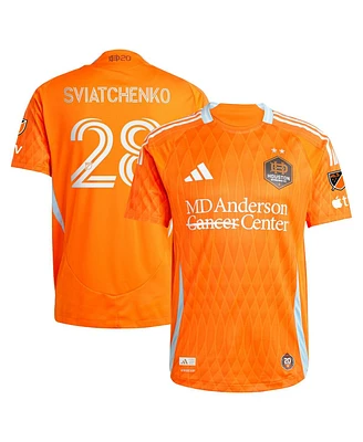 Adidas Men's Erik Sviatchenko Orange Houston Dynamo Fc 2025 Season 20 Authentic Player Jersey