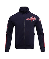 Pro Standard Men's Navy Washington Capitals Classic Chenille Full-Zip Track Jacket