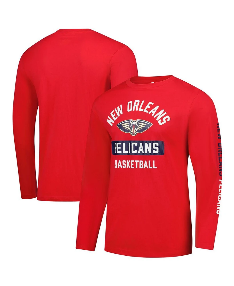 Fanatics Men's Red New Orleans Pelicans Long Sleeve T-Shirt